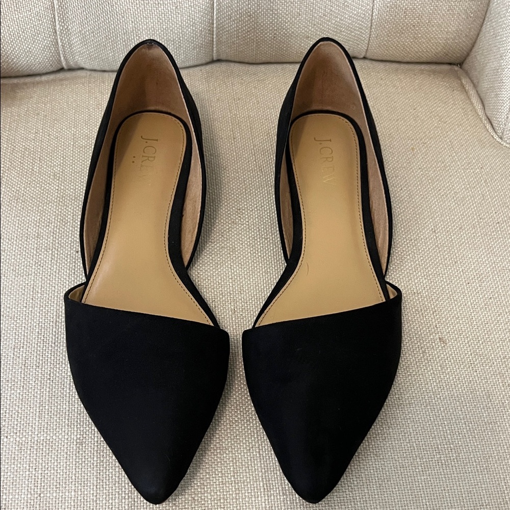 J. Crew Black Pointed Flats